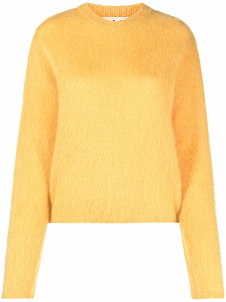 Marni crew-neck mohair-blend jumper - Yellow Cover