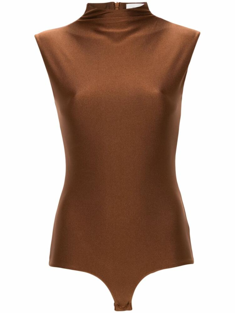 Sportmax mock-neck bodysuit - Brown Cover