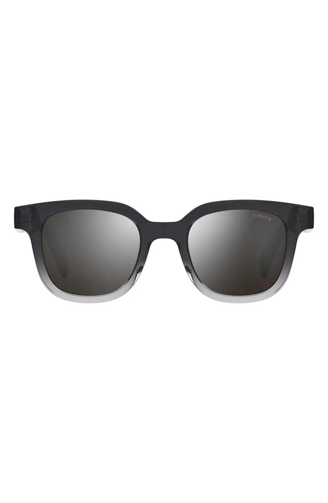 levi's 47mm Mirrored Rectangular Sunglasses in Grey/Silver Cover