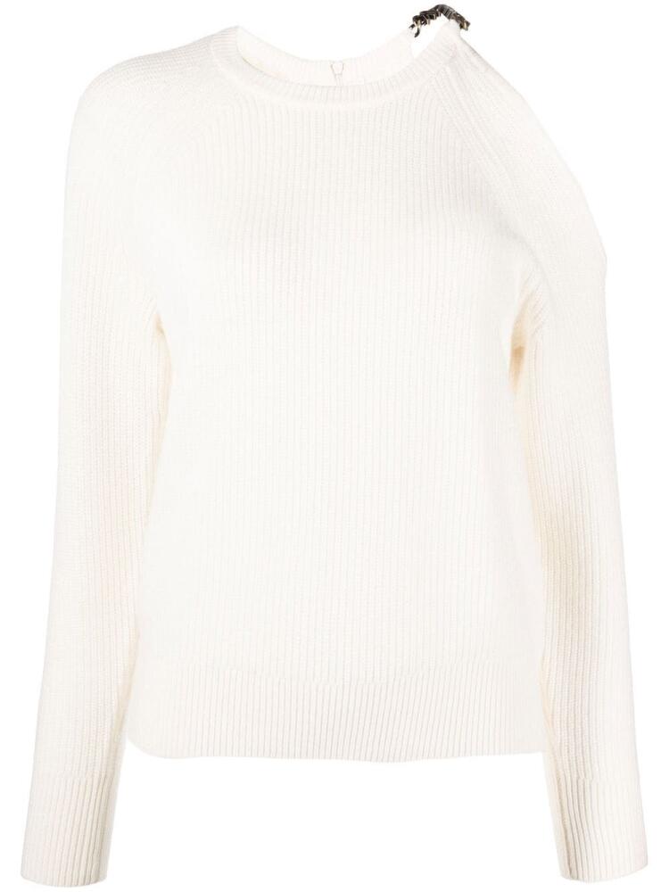 Michael Michael Kors cold-shoulder ribbed jumper - White Cover