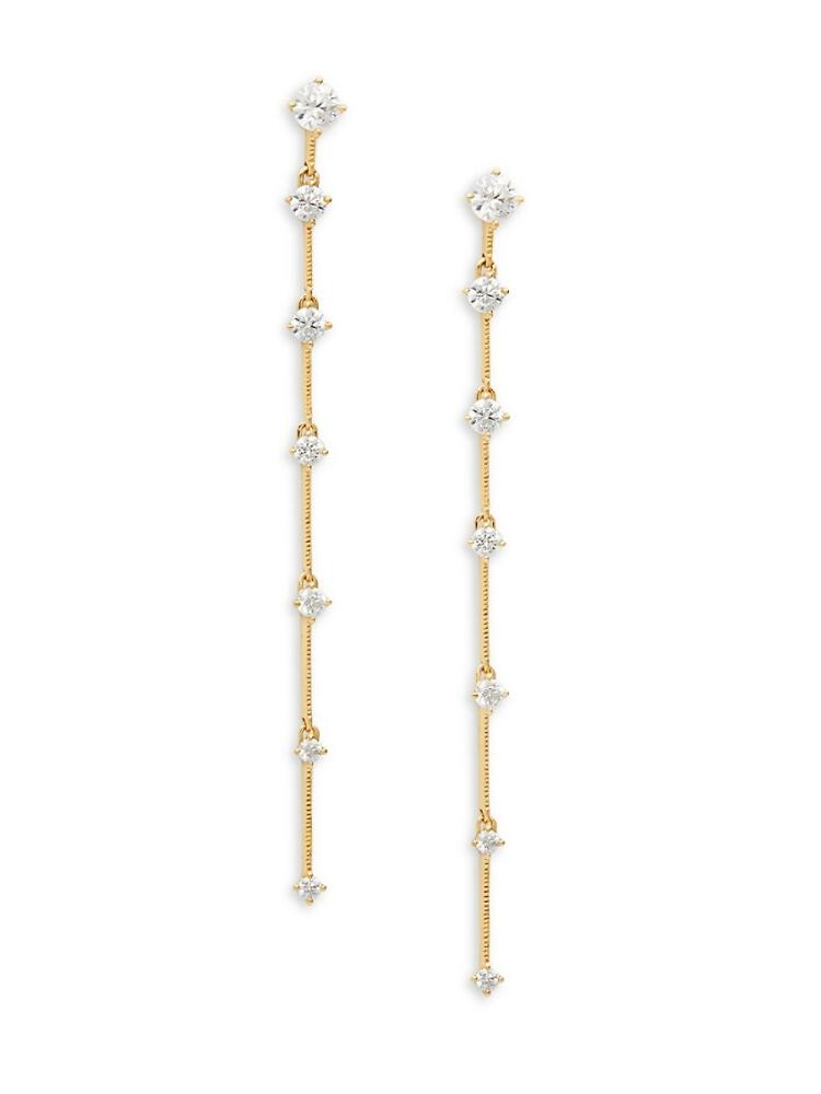 Adriana Orsini Women's Goldtone & Crystal Drop Earrings - Gold Cover