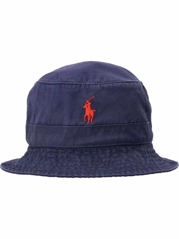 Polo Ralph Lauren embroidered-logo bucket hat - Blue Cover