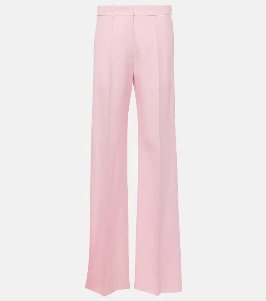 Valentino Wool and silk wide-leg pants Cover