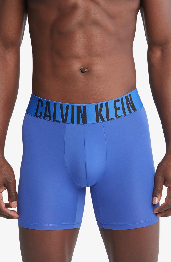 Calvin Klein 3-Pack Intense Power Microfiber Boxer Briefs in Dazzling Blue Cover