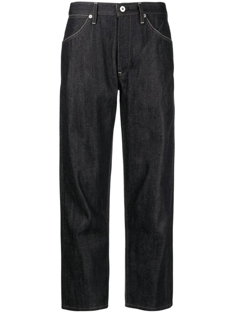 Jil Sander contrast-stitching cotton straight-leg jeans - Blue Cover