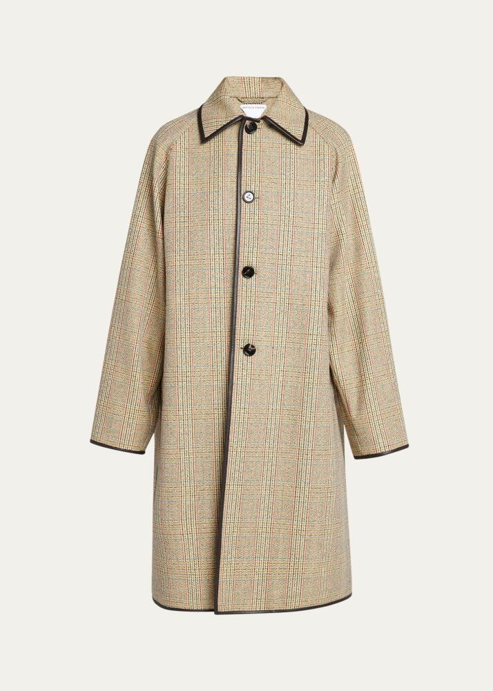 Bottega Veneta Distorted Prince Of Wales Wool Coat Cover