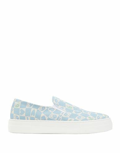 8 By Yoox Leather Low-top Flatform Slip-on Sneakers Man Sneakers Pastel blue Recycled polyester, Calfskin Cover