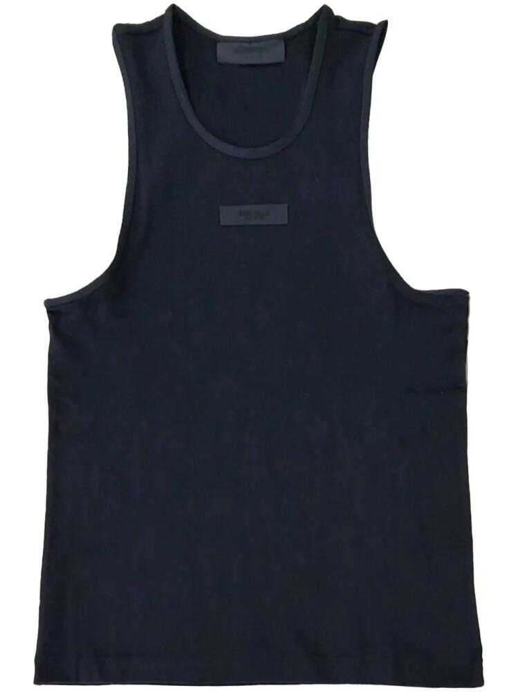 FEAR OF GOD ESSENTIALS logo-appliqué cotton tank top - Black Cover