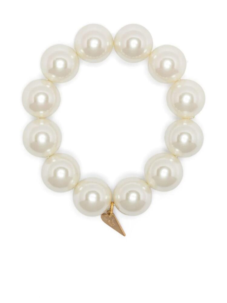 Forte Forte faux-pearl bracelet - White Cover