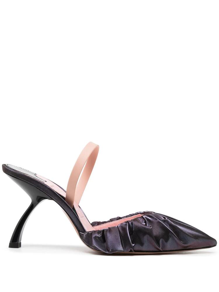 Pīferi Upanova gathered slingback pumps - Purple Cover