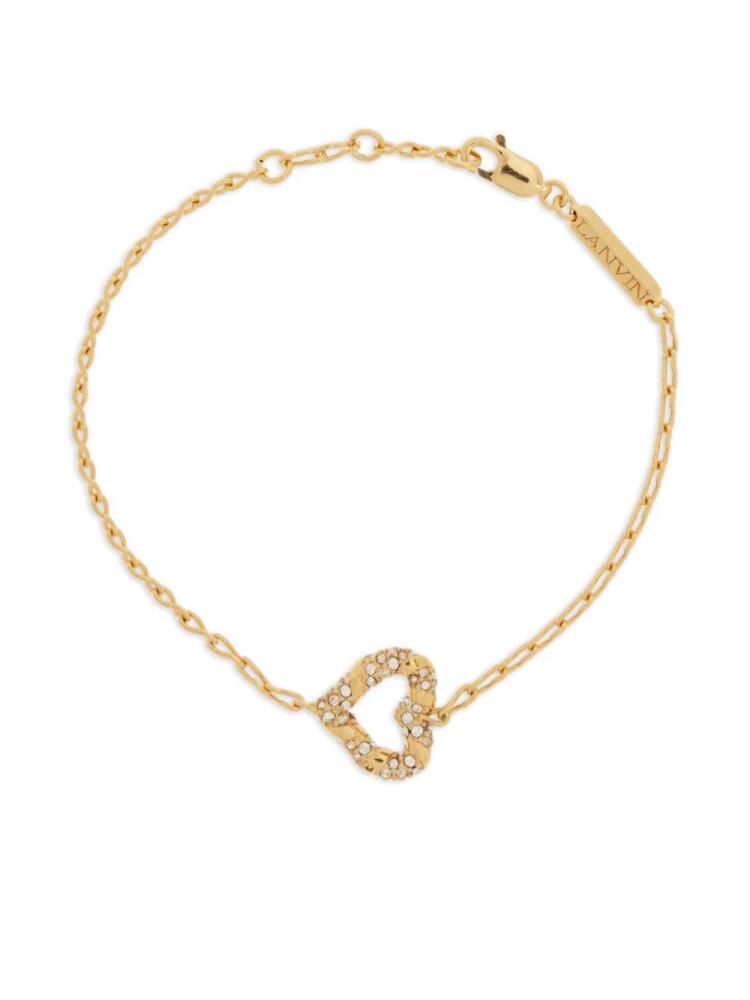 Lanvin heart-pendant chain bracelet - Gold Cover