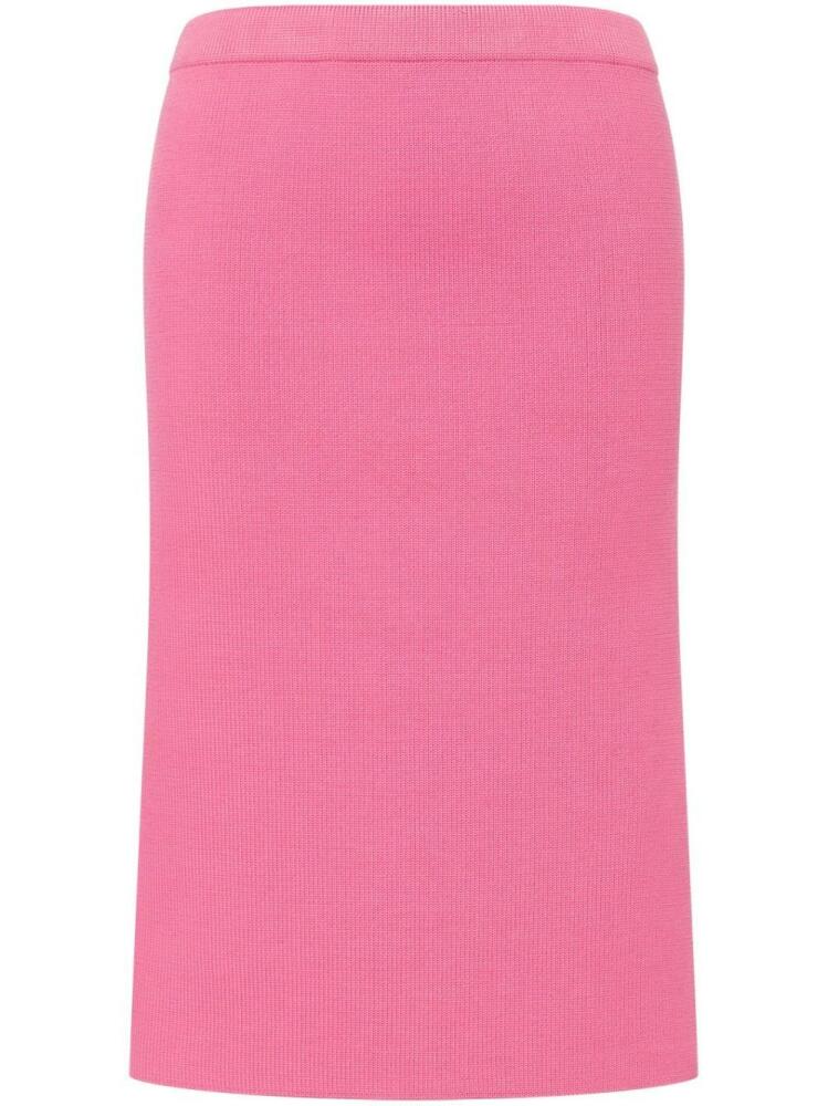 Philosophy Di Lorenzo Serafini high-waist fine-ribbed midi skirt - Pink Cover