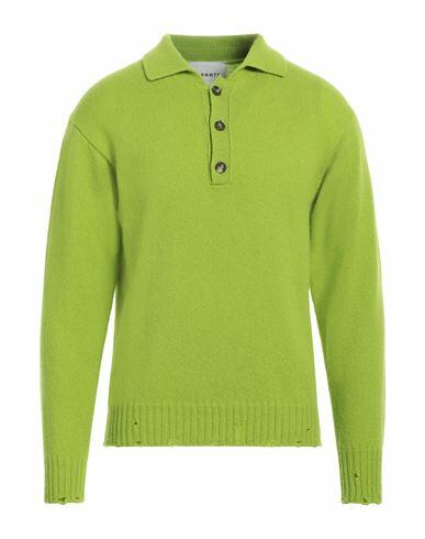 Amaranto Man Sweater Acid green Wool, Cashmere Cover