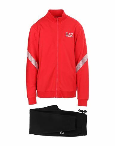 Ea7 Man Tracksuit Red Cotton, Polyester, Elastane Cover