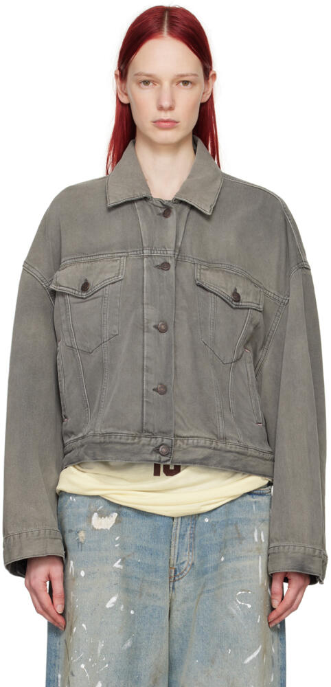 Acne Studios Gray Relaxed Denim Jacket Cover