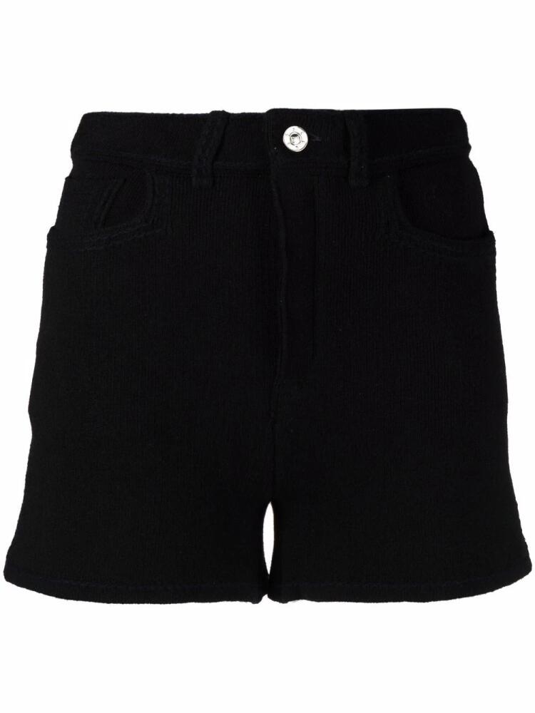 Barrie high-waisted knit shorts - Black Cover