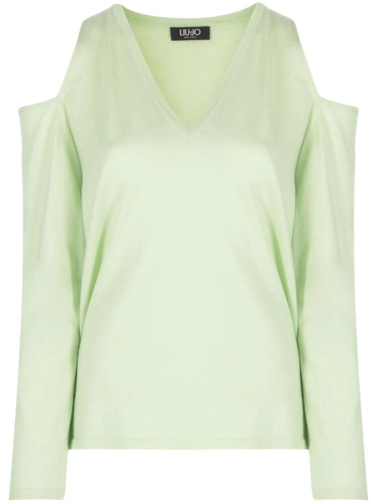 LIU JO knitted open-shoulder jumper - Green Cover