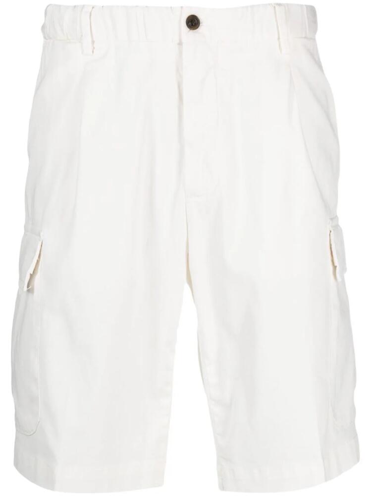 Corneliani elasticated-waist cargo shorts - White Cover