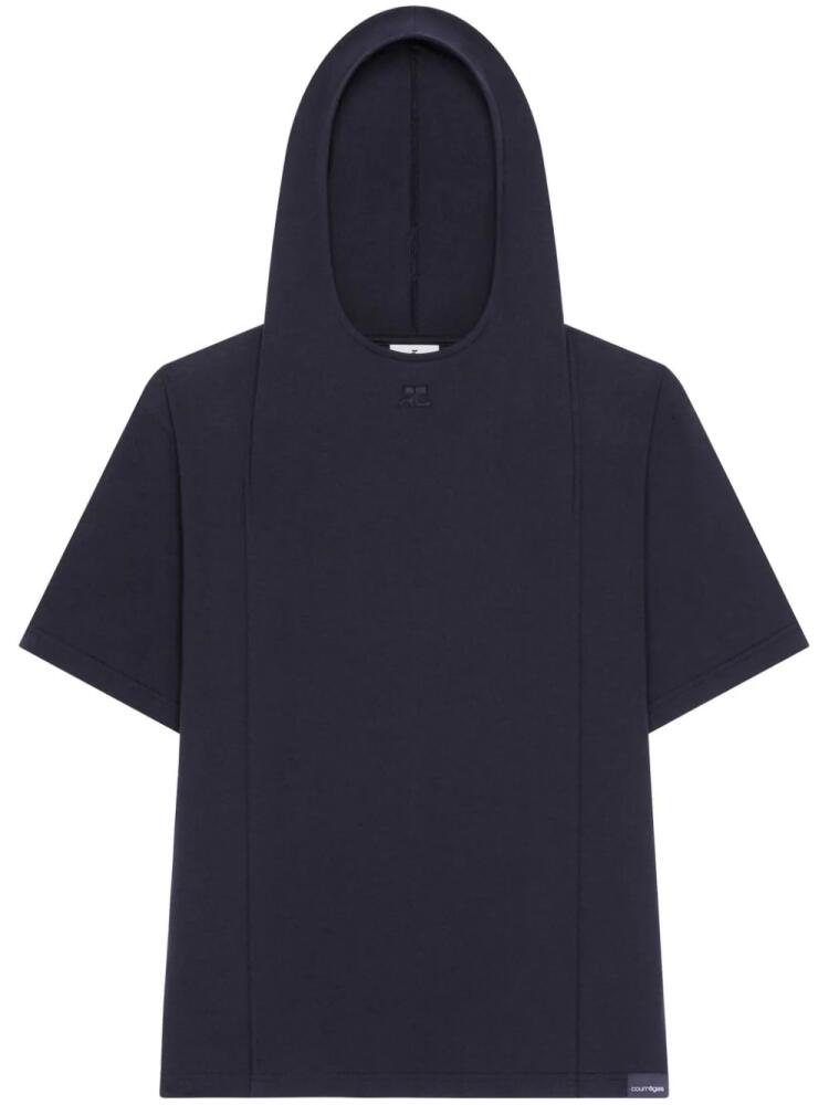 Courrèges hooded T-shirt - Black Cover