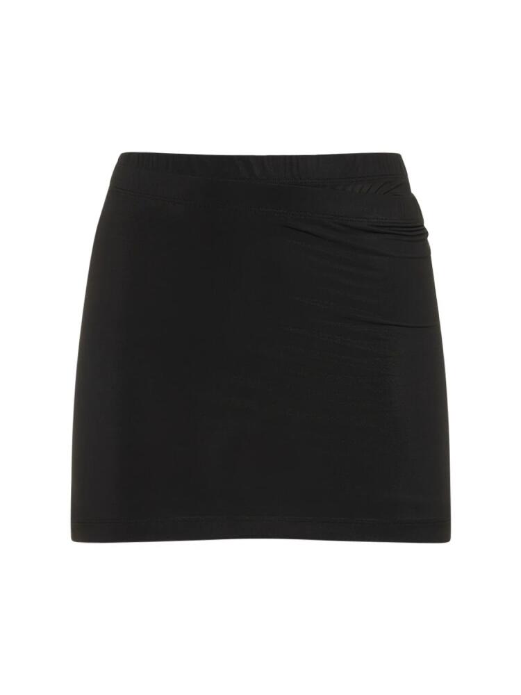 WARDROBE.NYC Layered Tube Stretch Viscose Mini Skirt Cover