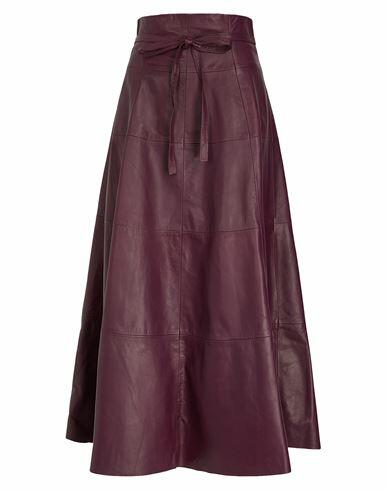 8 By Yoox Woman Maxi skirt Burgundy Lambskin Cover