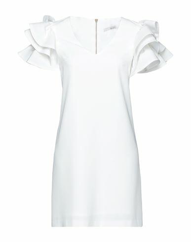 Relish Woman Mini dress White Polyester, Elastane Cover