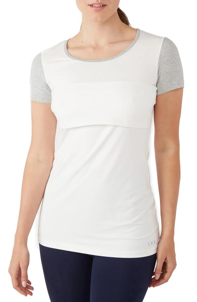 Modern Eternity Maternity/Nursing Tee in Eggshell/Greymix Melange Cover