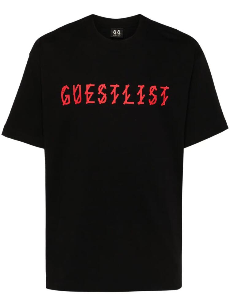 44 LABEL GROUP Lasered cotton T-shirt - Black Cover