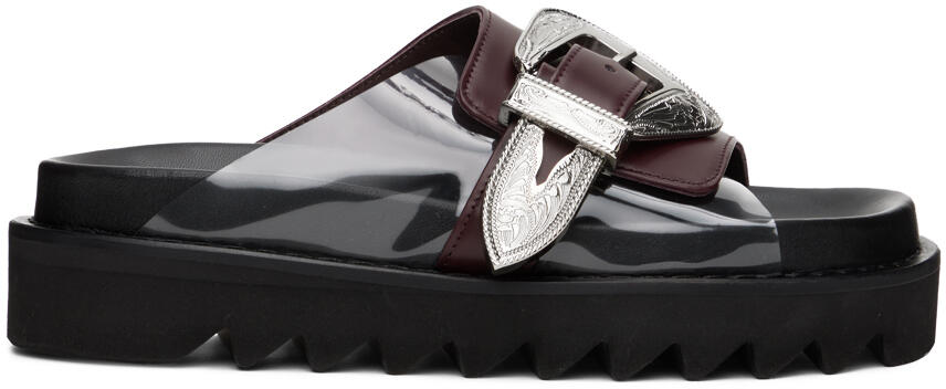 Toga Pulla Burgundy Buckle Sandals Cover