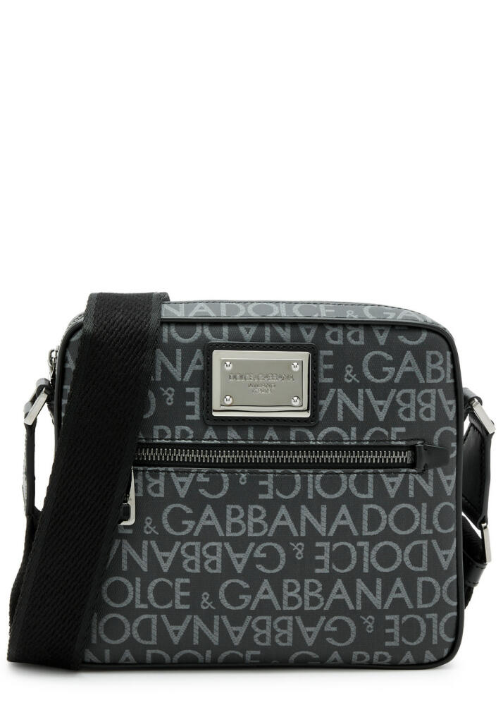 Dolce & Gabbana Coated Logo-jacquard Cross-body bag - Black Cover