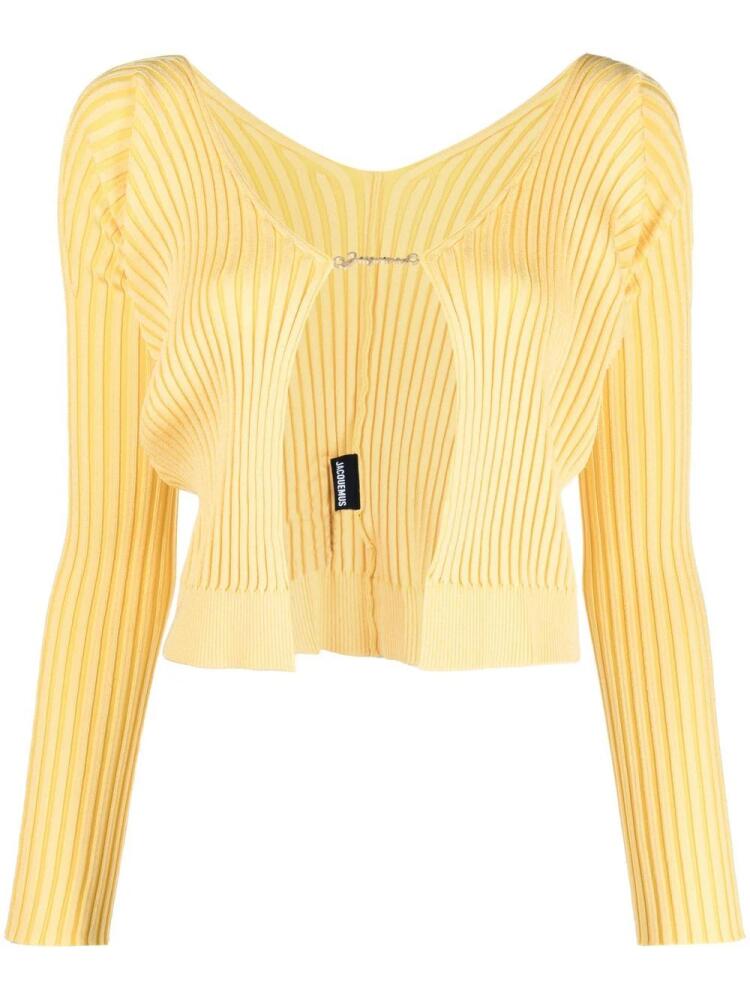 Jacquemus La maille Pralù Longue cardigan - Yellow Cover