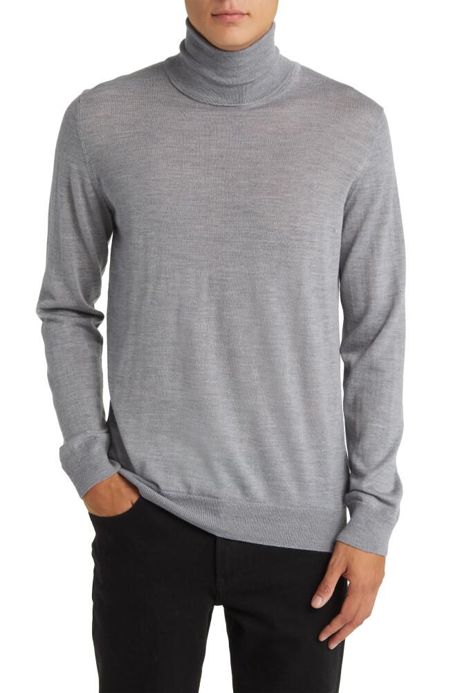 NN07 Richard 6630 Merino Wool Turtleneck Sweater in Medium Grey Mel Cover