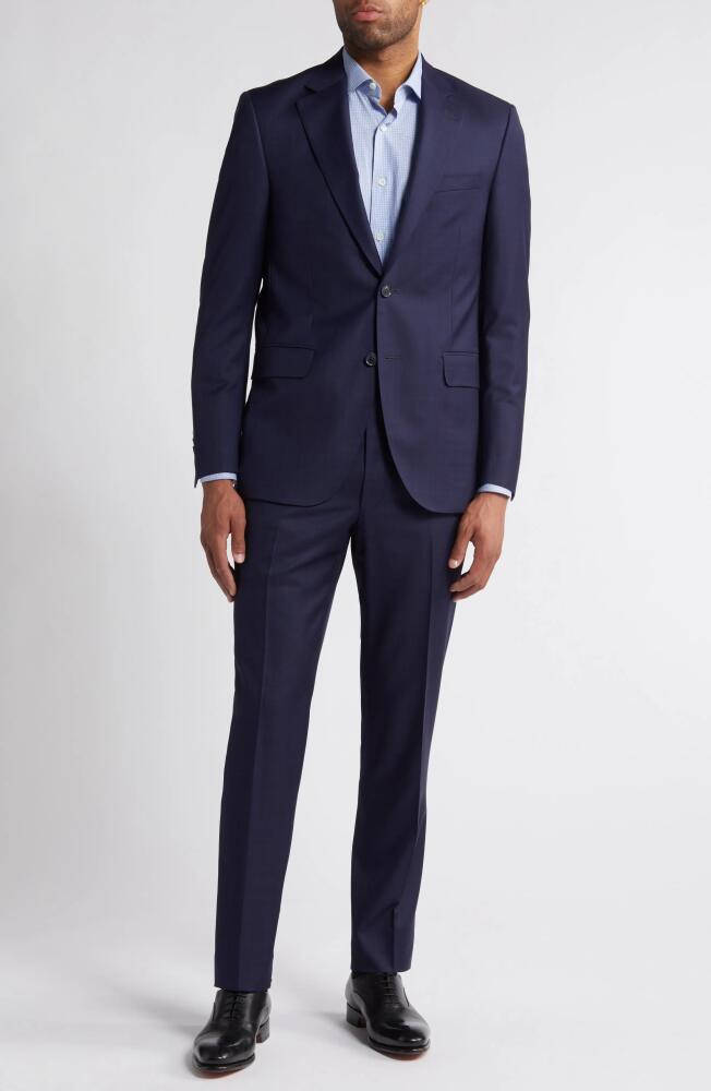 Peter Millar Tailored Fit Plaid Wool Suit in Blue Cover