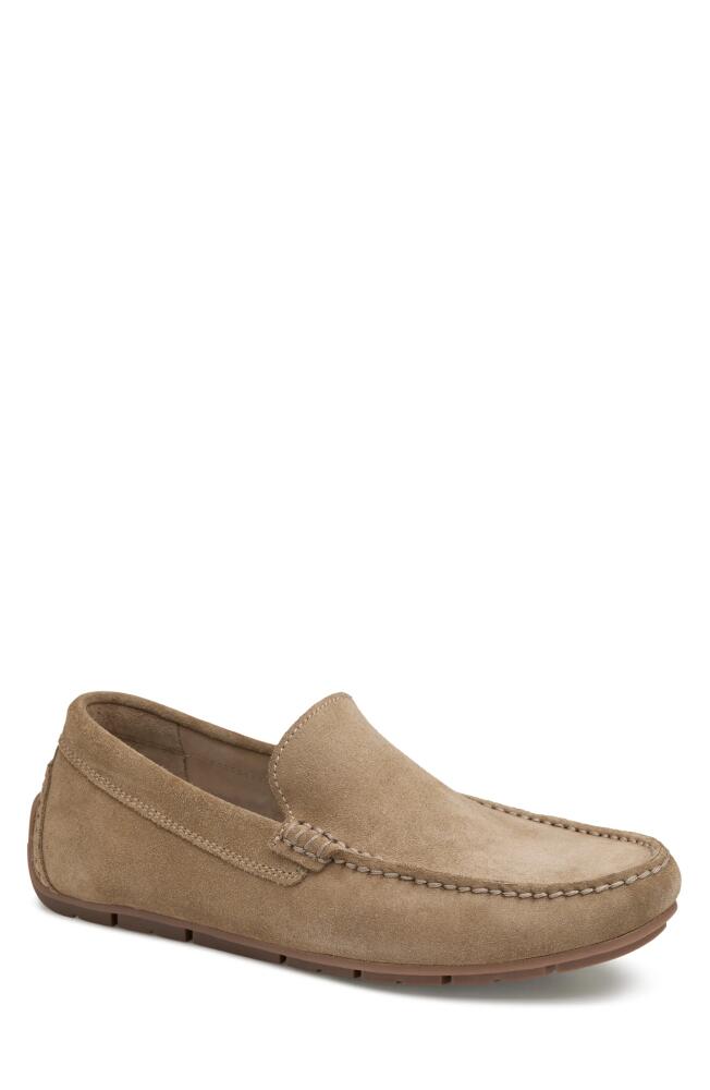 JOHNSTON & MURPHY COLLECTION Johnston & Murphy Baldwin Venetian Driving Shoe in Taupe English Suede Cover