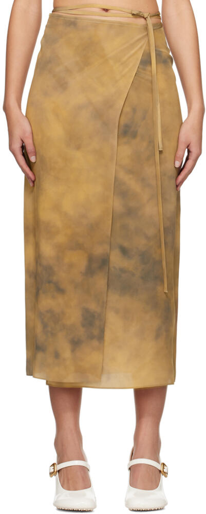 Sportmax Beige Wrap Midi Skirt Cover