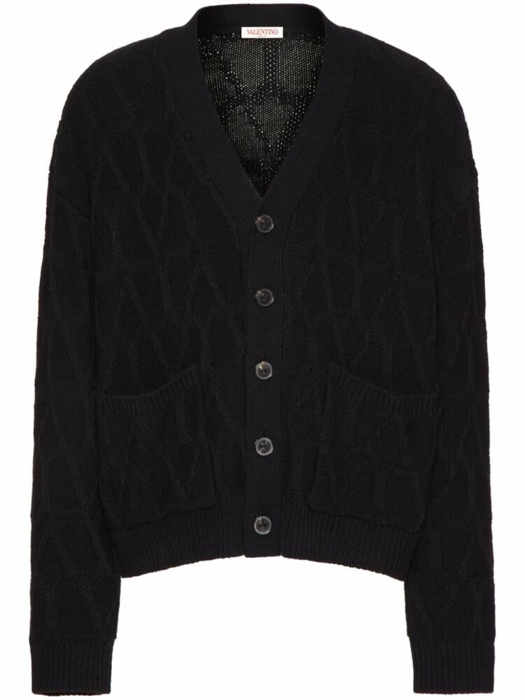 Valentino Garavani Toile Iconographe wool cardigan - Black Cover