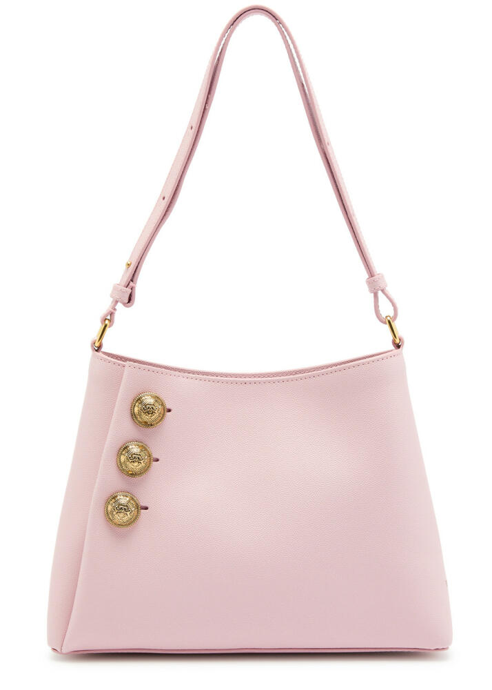 Balmain Emblème Leather Shoulder bag - Rose Cover