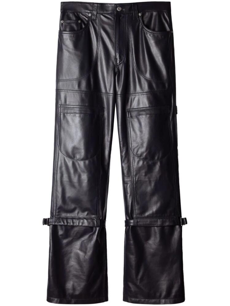 Off-White Carpenter leather trousers - Blue Cover