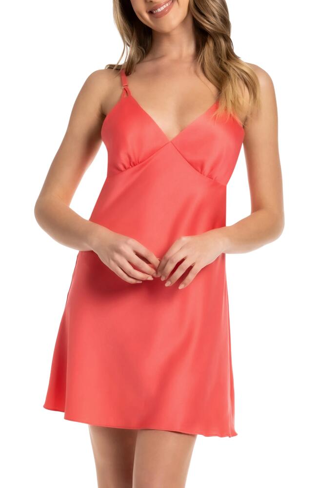 Midnight Bakery Solid Satin Chemise in Coral Cover