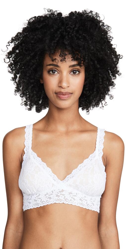 Hanky Panky Signature Lace Padded Crossover Bralette White Cover