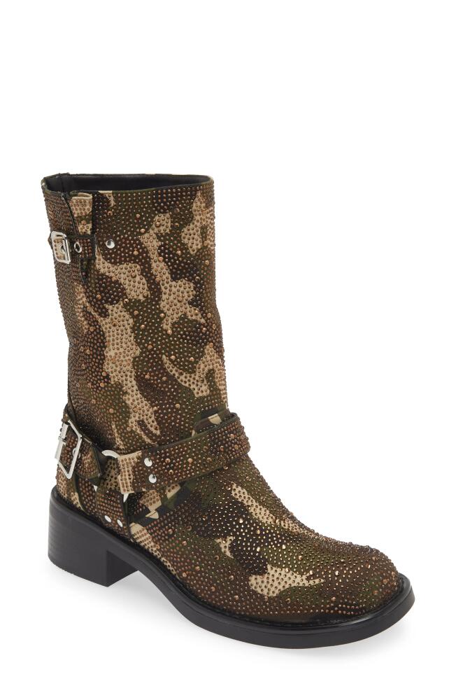 AZALEA WANG Rowena Moto Boot in Green Cover