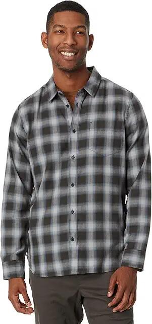 Prana Los Feliz Flannel Shirt Slim Fit (Weathered Blue) Men's Clothing Cover