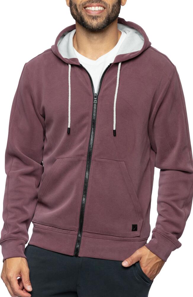 Fundamental Coast Later On Zip Front Hoodie in Eggplant Cover