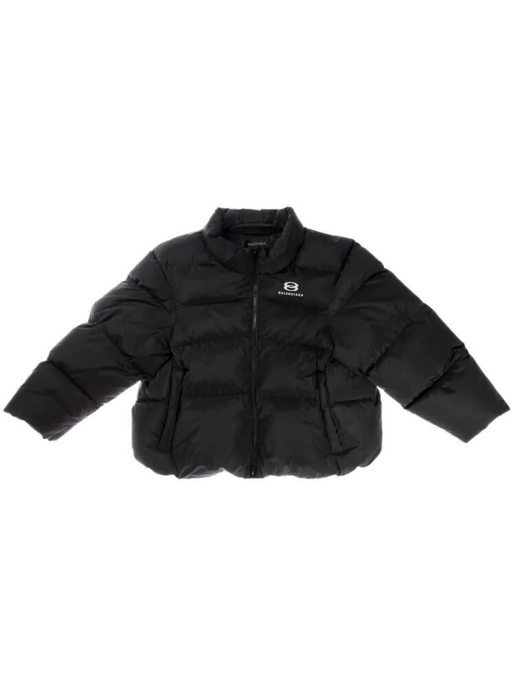 Balenciaga logo-printed puffer jacket - Black Cover