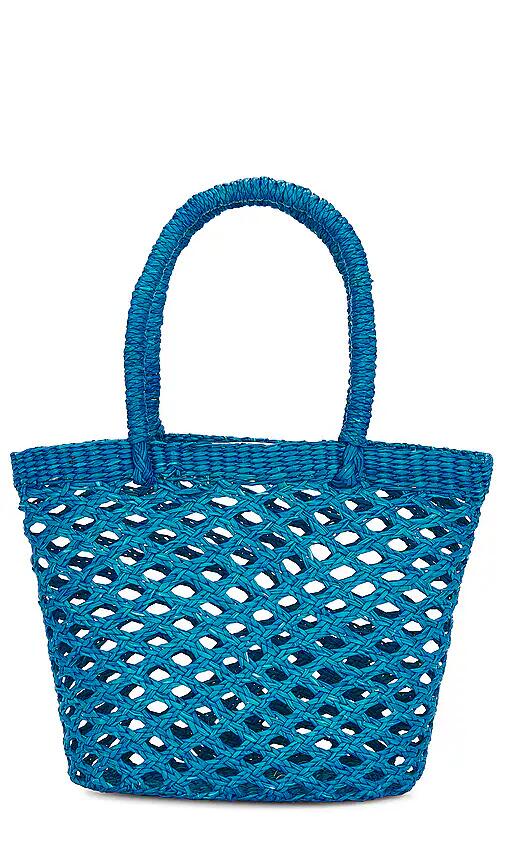 SENSI STUDIO Mini Basket Tote in Teal Cover