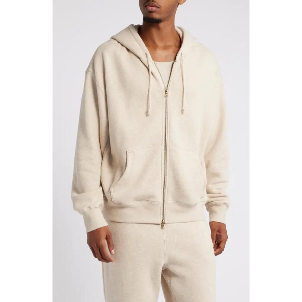 Elwood Core Oversize Terry Full Zip Hoodie in Oatmeal Cover