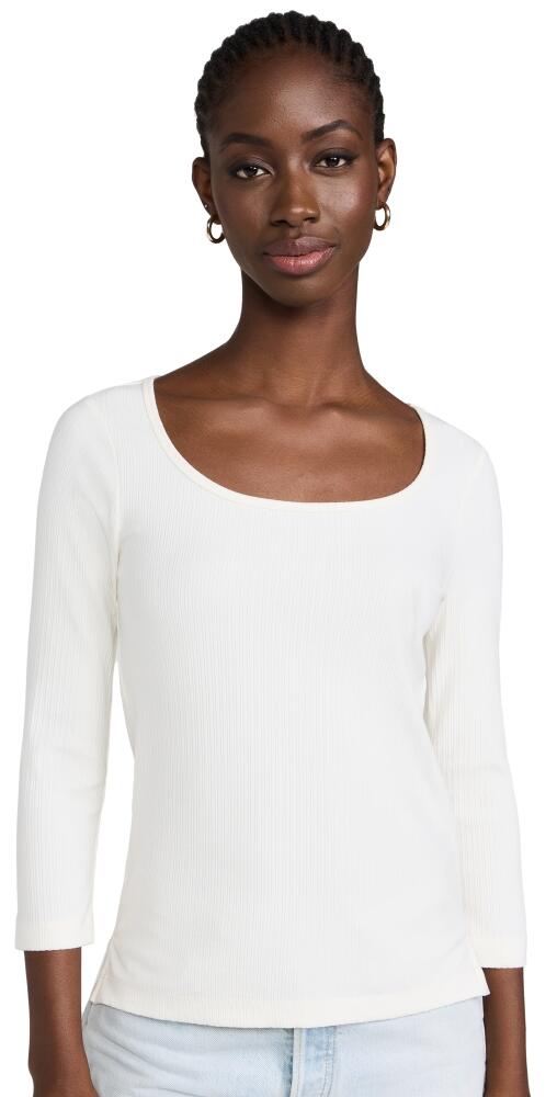 SPANX Rib Long Sleeve Tee Powder Cover