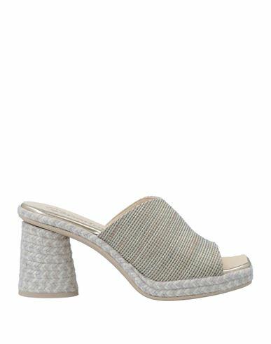 Espadrilles Woman Espadrilles Platinum Textile fibers Cover