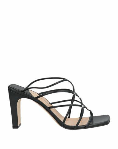 Sergio Rossi Woman Sandals Black Leather Cover