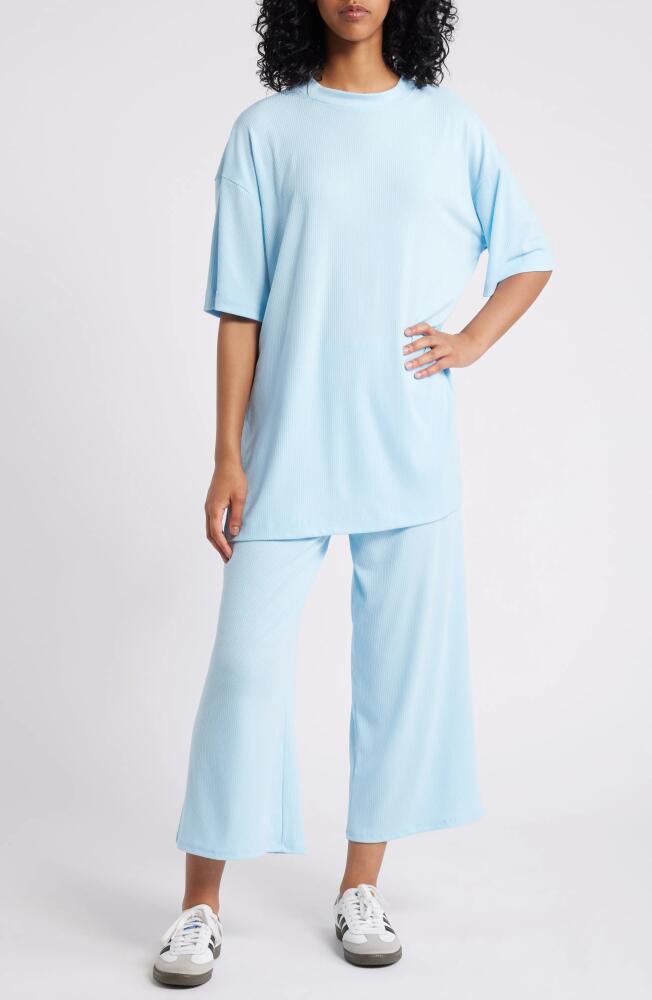 Dressed in Lala Lex Oversize Rib Top & Pants Set in Light Blue Cover